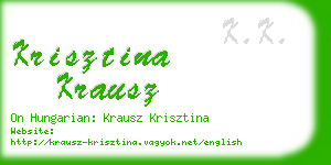 krisztina krausz business card